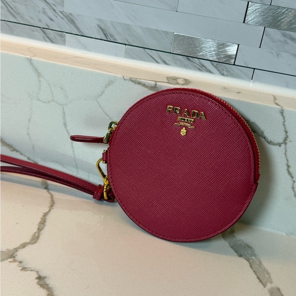 Prada Saffiano Leather Pink Wristlet - Picture 2 of 8